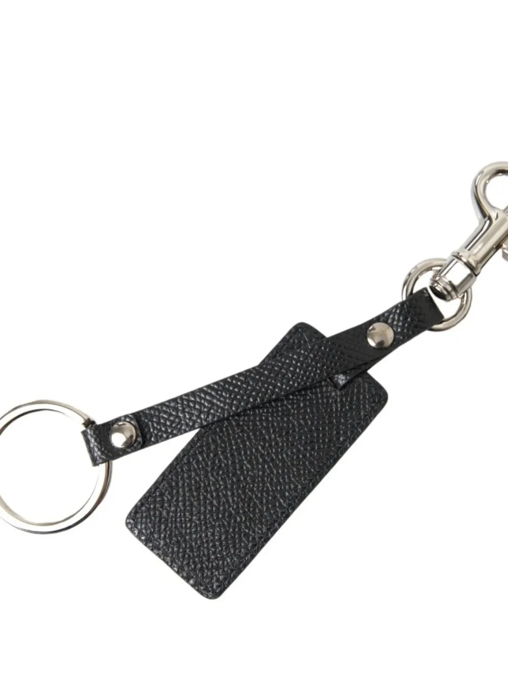 Dolce & Gabbana D&G Black Leather Keychain
